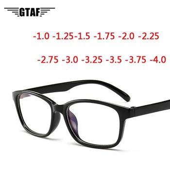 -1.0 -1.25 -1.50 -1.75 -2.0 -2.5 -3.0 -4.0 Módní Vintage Refrakční Krátkozrakost Brýle Ženy Muži Krátké-pohled Brýle Černý Rám