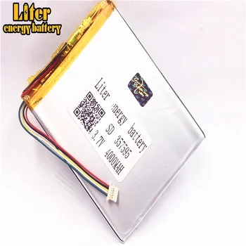 1.0 MM 5pin konektor 357595 4000mah 3.7 V lithium polymer baterie pro tablet pc dobíjecí baterie