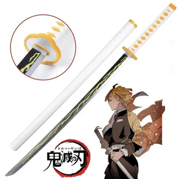 1:1 Demon Slayer Zbraň 104cm Agatsuma Zenitsu Thunder Sowrd Kimetsu č. Yaiba Meč Cosplay Ninja Nůž Zbraň Prop Anime Model