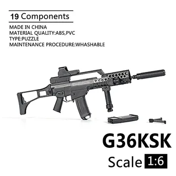 1:6 Měřítku G36KSK kulomet 4D Útočná Puška Sestavit Zbraň Model pro 12