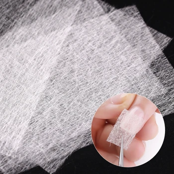 10ks Hedvábí skelných vláken Pro Prodloužení Nehtů Formy Non-Tkané Hedvábí UV Gel Stavební Vlákno francouzské Akryl DIY Manikúra Příslušenství