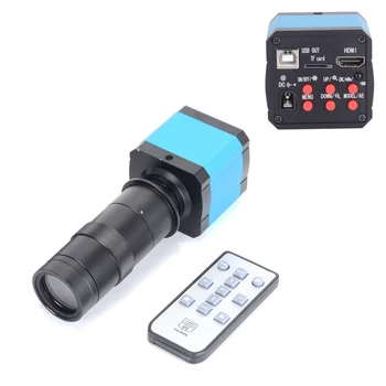 14MPX Mikroskop, Fotoaparát, HDMI, USB, HD Průmyslu Video Mikroskop, 1080p 60Hz Výstupní Video s 100X C-mount Objektiv pro Telefon PCB Opravy