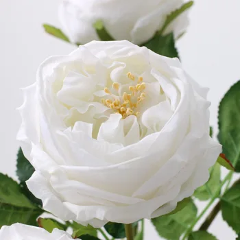 1KS Umělé Hedvábí Růže Květiny DIY Svatební Domácí Stůl Dekor Dlouho Kytice Uspořádat Krásné Falešné Rostliny Valentýna Dárky