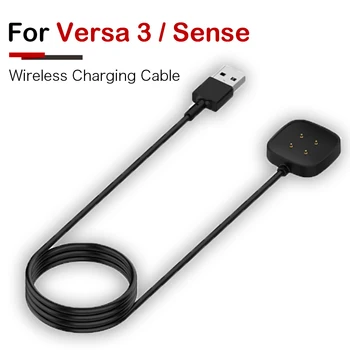 1m nabíjecí Kabel Pro Fitbit Versa 3 4 Náhradní USB Nabíjecí Kabel Kabel Klip Dock Příslušenství Pro Fitbit Smysl Smysl 2 Hodinky
