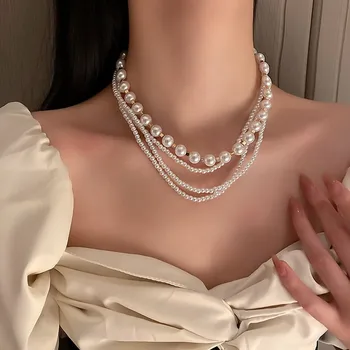 20 Styl Luxusní korejské Náhrdelník pro Ženy Pearl Série Módní Korálkový Motýl Květina Přívěsky Řetězce Šperky Dárky pro Přátele