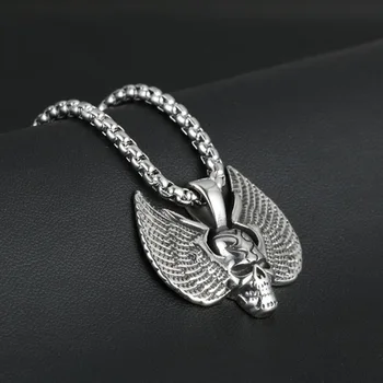 2020 náhrdelník šperky pro krk Příslušenství Steampunk lebka náhrdelníky pánské nerezové oceli velké náhrdelníky přívěsek prohlášení