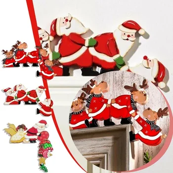 2023 Vánoční Rám Dveří Rohu Decor Santa Claus, Anděl Elk Oranments Vánoční Přívěsky Veselé Vánoční Výzdoba Domů Šťastný Nový Rok