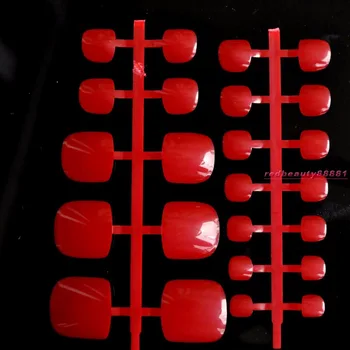 24ks francouzské Ukázat Své Prsty Barevné Karneval Styl Candy Falešné Prsty, Nehty Pearl Crimson #156t