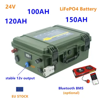 24V 100AH 120AH 150AH LiFePO4 Baterie 24V lifepo4 baterie 100ah 120ah 24v 150ah lithiová baterie pro Měnič, Motor, Sirény