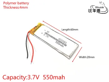 3.7 V 550mAh 402060 Lithium Polymer Li-Po, li-ion Dobíjecí Baterie buněk Pro Mp3 MP4 MP5
