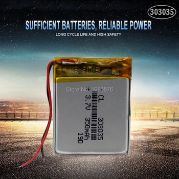 303035 Dobíjecí 3.7 V 350mAh Baterie Lithium Polymer Li-Po, li-iontová Baterie Lipo buňky Pro MP3, MP4, GPS Zdravotnických Zařízení