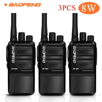 3ks High Power Baofeng BF S99 4800mAh Mini Walkie Talkie Profesionální obousměrné Rádiové UHF 400-470MHZ 16CH Přenosný Rádio Lepší