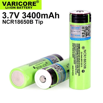 4 KS VariCore 18650 3400mAh baterie NCR18650B s původní 3.7 V pro panasonic Vhodné pro baterky Plus ukázal