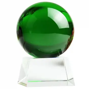 40-60mm Vzácné přírodní křemen zelený krystal léčení míč + 5AAA