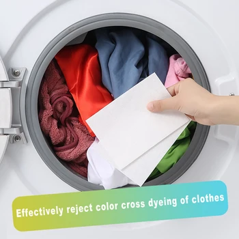 50 Ks Anti-Cross Barva Absorbovat Prádlo Tablet Pračka Oblékli Non-Barvení Domácnosti Koupelna Čištění Příslušenství