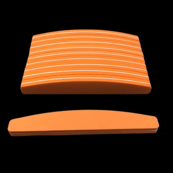 50ks/mnoho Oranžové 100/180 Souboru Soubory Vyrovnávací paměti Hladké Buff Brusné pilníky na Nehty Manikúra Tvar Svítící Narážecí Nástroj