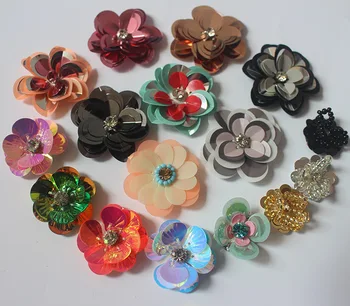 50pieces krásné smíšené barevné 3D drahokamu Květina Pošity Pro Šití tašky/Vánoční Oděv dekorace Záplaty