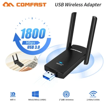 5G 1800Mbps Usb 3.0 Bezdrátová Síťová Karta Dongle Anténa Wifi AP 6 Adaptér Dual Band Wi-Fi 6 Lan Ethernet PC Přijímat Adaptér