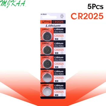 5ks/pack CR2025 3V Lithium Coin Buňky Tlačítko Baterie BR2025 DL2025 KCR2025 2025 L12 EE6226