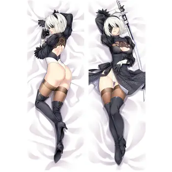 Anime PSP Hry NieR:Automata YoRHa No. 2 Typ B 2B Dakimakura Tělo Polštář 18r Dívka Postel Dekor SleepHugging povlak na Polštář Dárky