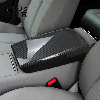 Auto Středové Konzole Uklízení Loketní opěrka Box Panel dekorace Kryt Nálepka Pro Audi A6 A7 S6 RS6 2012-2018 Uhlíkových vláken Příslušenství