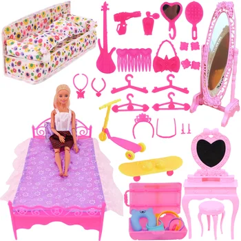 Barbie Nábytek Doll Oblečení, Doplňky, Postele, Zrcadla 1/6 Domeček pro panenky Dekorace 1/3 Bjd Doll Příslušenství,Jídlo Helma pro Barbíny