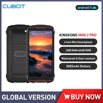 Cubot KingKong MINI 2 Pro Mobil MT6762 Octa Core Smartphone, 4GB+64GB Android 11 Mobilní Telefon Vodotěsný 3000mAh 13MP Fotoaparát