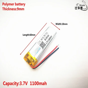 Dobrá Qulity 3.7 V,1100mAH,901860 Polymer lithium-ion / Li-ion baterie pro HRAČKY,POWER BANK,GPS,mp3,mp4