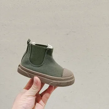 Děti plátno 2022 podzim nové chlapecké sportovní boty měkké spodní prodyšné dívky módní krátké boty