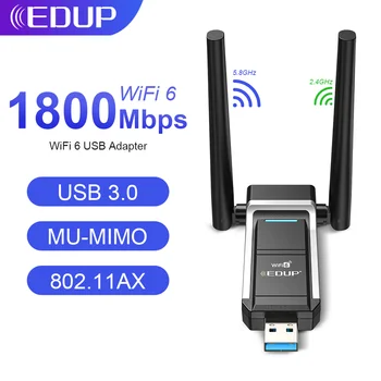 EDUP USB3.0 Wifi Adaptér 1300Mbps Dual Band Wireless Wifi Soft AP Adaptér 802.11 AC Síťové Karty Pro Windows 7 10 11