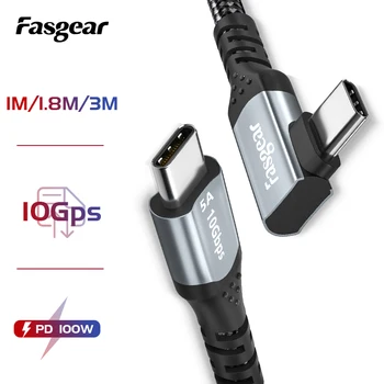 Fasgear PD 100W USB Typ C na USB C Kabel pro Samsung Galaxy S9 Xiaomi Huawei P40 Rychlá Nabíječka Kabel pro Macbook Notebook USB Kabel