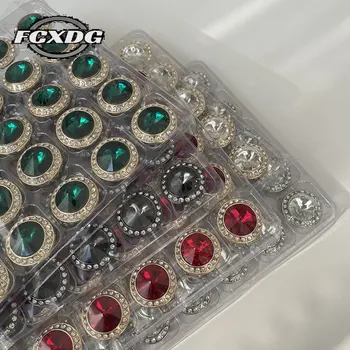 FCXDG 10ks Super Pěkné Šaty Ruby Tlačítka Móda, Dámské Oblečení, Dekorativní Doplňky Luxusní Diamantový Šperk Knoflíky pro Košile