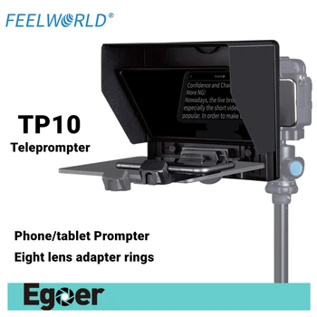 Feelworld TP10 Teleprompter 10 palcový Telefon s fotoaparátem Skládací Čtecí zařízení Podpora horizontální a vertikální natáčení