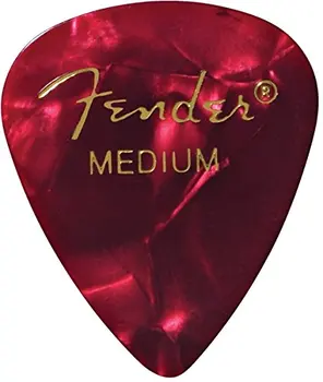 Fender 351 Shape Premium Celluloid Trsátka - Červená Moto, Prodej po 1 ks