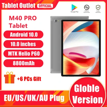 Globální Firmware M40 Pro 10.0 palcový Tablet Android, 10 Tablettes 1920x1200 MTK Helio P60 Tablety 8800mAH Daul Wi-fi FHD Tabletas
