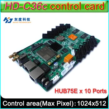 HD-C36C Plná Barva Asynchronní LED Displej Ovládání Karty, Vybavené HUB75E*10,LED Display Controller, Na Palubě Flash 4GB