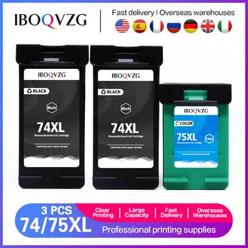 IBOQVZG 3x Inkoustová kompatibilní Cartridge pro hp74 pro hp75 pro hp 74xl 75xl Photosmart C4280 C4342 C4344 C5200 Tiskárna C5280