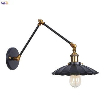 IWHD Swing Long Arm LED Nástěnné Světlo, Svítidla, Ložnice, Schodiště, Koupelna Edison Retro Loft Průmyslové Vintage nástěnného Svícnu Lampa -