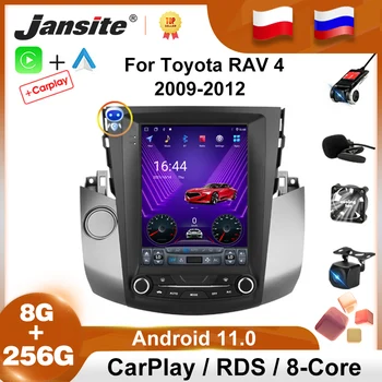 Jansite 2 Din Android 11 Auto Rádio Pro Toyota RAV4 RAV 4 2005-2013 Multimediální Přehrávač Carplay Stereo RDS, DSP Auto DVD IPS Displej