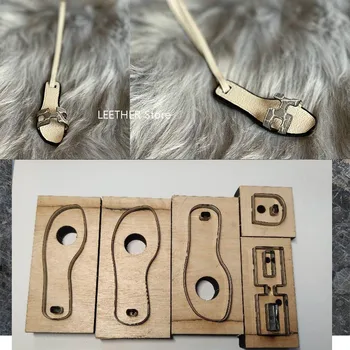 Japonsko Čepel z Oceli DIY Leather Craft Mini Roztomilé Boty Design Taška Kroužek na Klíče Visí Dekorace Dřevěné Die Punč Plísně Nástroj Šablony
