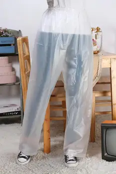 Jasné, Transparentní PVC Kalhoty, Nepromokavé Kalhoty Uvolnit Snadné Drop Off