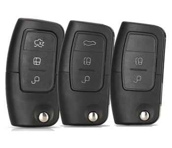 jingyuqin 2/3 Tlačítka Upravené Flip Skládací Dálkový Klíč Shell Pouzdro pro Ford Mondeo Focus Fiesta S-MAX FOB Klíč Kryt
