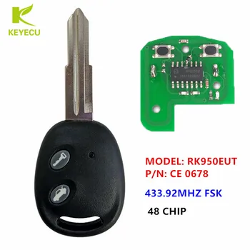 KEYECU Náhrada Smart Remote Key fob 433,92 MHz s 48 ČIP pro Chevrolet Aveo 2009-2016 MODEL: RK950EUT CE 0678 tacho