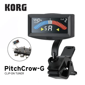 Korg PitchCrow G Clip-On Tuner Pro Kytaru nebo Basu S First string over-vítr upozornění, 24-hodinový provoz na baterie