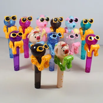 Kreativní Lollipop Robot Držitel Horké Cukroví Prachotěsný Hračky Cool Osobnost Dekompresní Lízátko Cukroví Skladování Pro Děti Dárky
