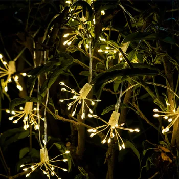 LED Vánoční Ohňostroj Světla Vodotěsný 8 Blikající Režim Víla Garland Obývací Pokoj Zahrada Vánoce Nový Rok Dekorace String Světla