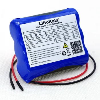 Liitokala N 12V 2600mAh lithium-ion Baterie 12.6 V 2.6 A 11.1 V CCTV Kamery, Dobíjecí akumulátor 18650 baterie