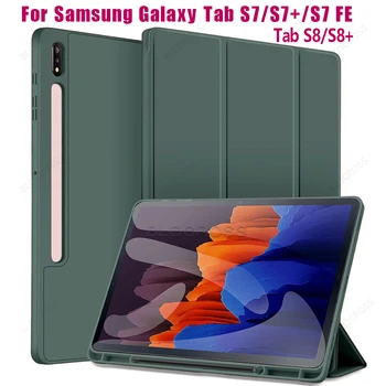 Magnetické Pouzdro pro Samsung Galaxy Tab S7 FE, LTE 12.4 palcový s Tužkou Držitel Kryt pro Samsung Galaxy Tab S8 Plus 2022 Auto Spánek