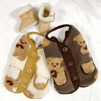 Medvěd vesta psí oblečení podzimní a zimní oblečení Teddy Bišonek Hiromi kočka malá štěňata pet zimní kabát
