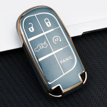 Módní Auto Klíčem Ochranný Kryt pro Jeep Grand Cherokee s Reliéfní Vzor Design Klíč Shell Příslušenství